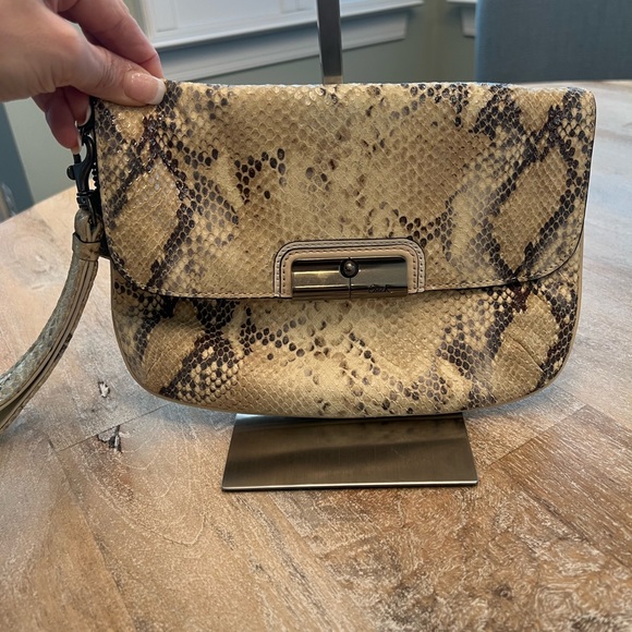 Coach Kristin Python Wristlet - Picture 3 of 14